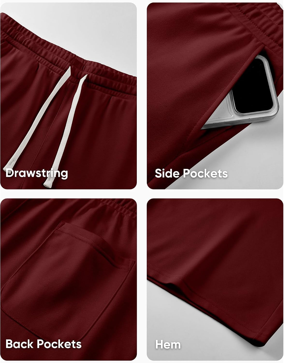 2026 Men'S Baggy Sweat Shorts Lightweight under Knee Casual Drawstring Y2K Shorts Loose Fit Gym Shorts