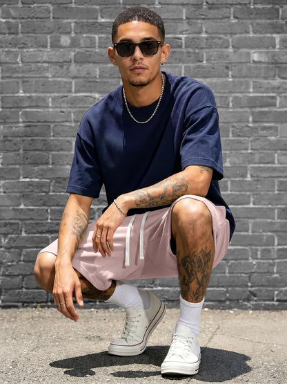 2026 Men'S Baggy Sweat Shorts Lightweight under Knee Casual Drawstring Y2K Shorts Loose Fit Gym Shorts