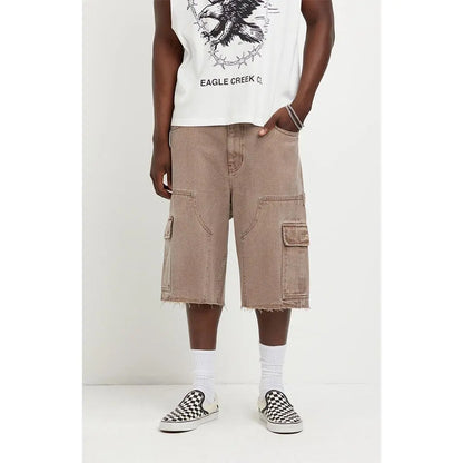 Pacsun Men'S Austin Extreme Baggy Jean Shorts Cargo Brown