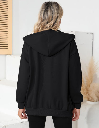Zip up Hoodies for Women Oversized Y2K Velvet Sweatshirt Long Sleeve 2024 Fashion Hoodie Jacket with Pocket