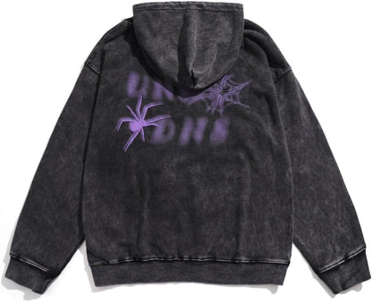 Retro Y2K Hoodie Gothic Casual Alphabet Blast Print Pattern Skull Fashion Hoodie Men Harajuku Men Clothing