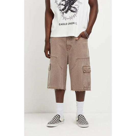 Pacsun Men'S Austin Extreme Baggy Jean Shorts Cargo Brown