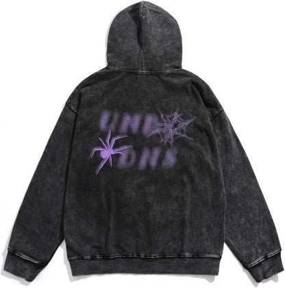 Retro Y2K Hoodie Gothic Casual Alphabet Blast Print Pattern Skull Fashion Hoodie Men Harajuku Men Clothing
