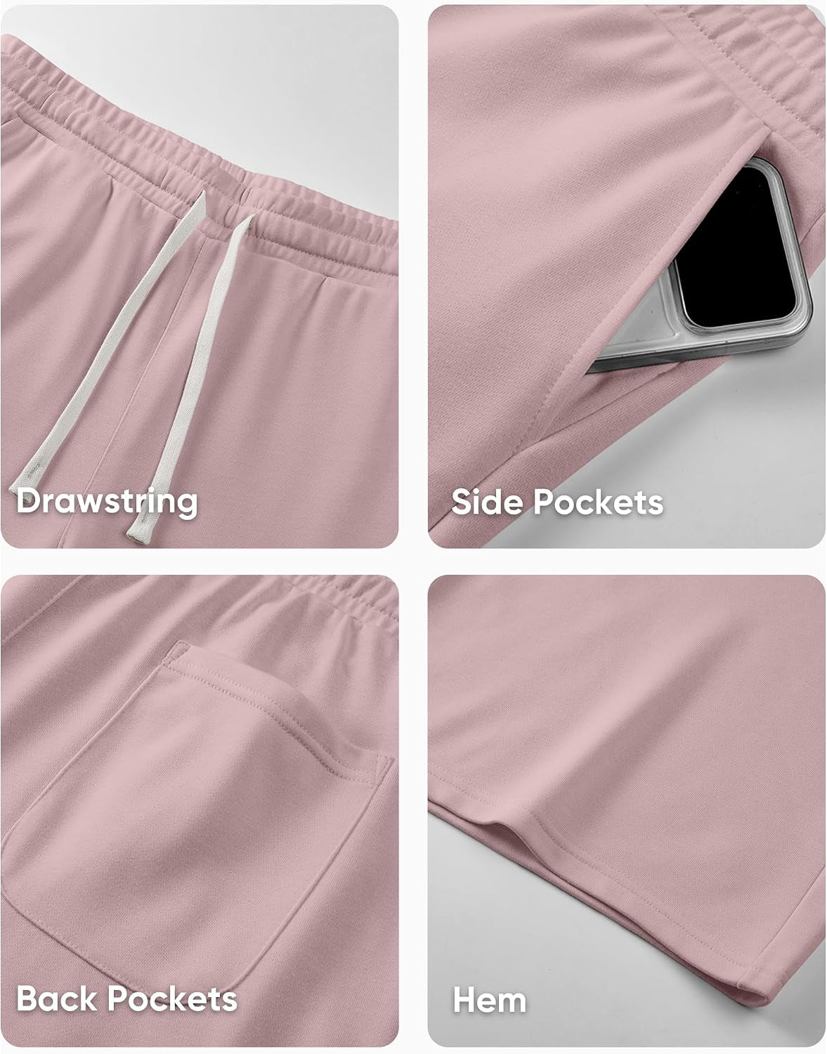 2026 Men'S Baggy Sweat Shorts Lightweight under Knee Casual Drawstring Y2K Shorts Loose Fit Gym Shorts