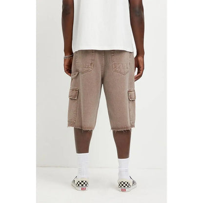 Pacsun Men'S Austin Extreme Baggy Jean Shorts Cargo Brown