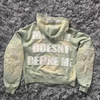 Y2K Grunge Zip up Hoodie Women Men Oversized Emo Goth 2000S Graphic Hoodie Streetwear Jacket Fall Baggy Sweatshirts