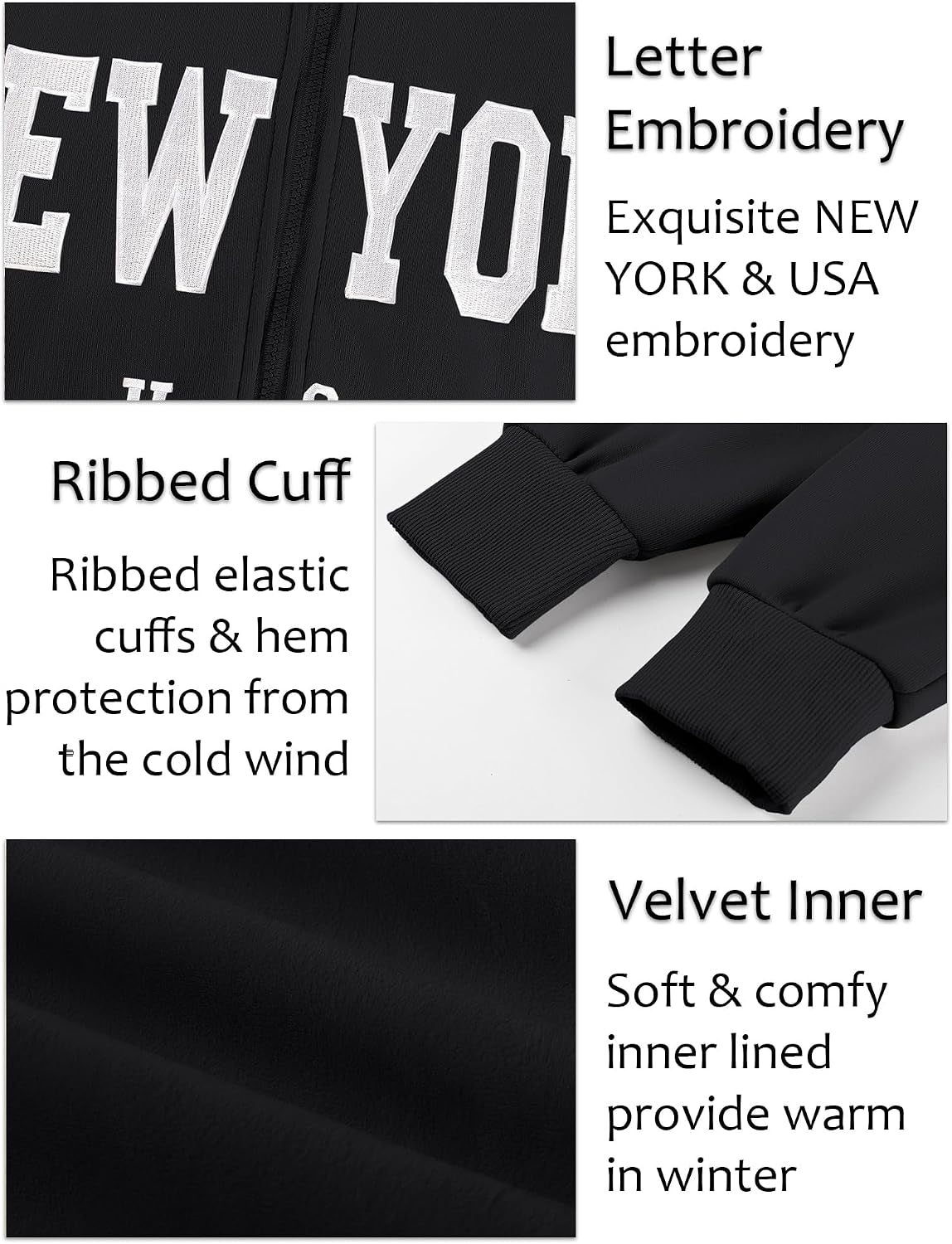 Zip up Hoodies for Women Oversized Y2K Velvet Sweatshirt Long Sleeve 2024 Fashion Hoodie Jacket with Pocket