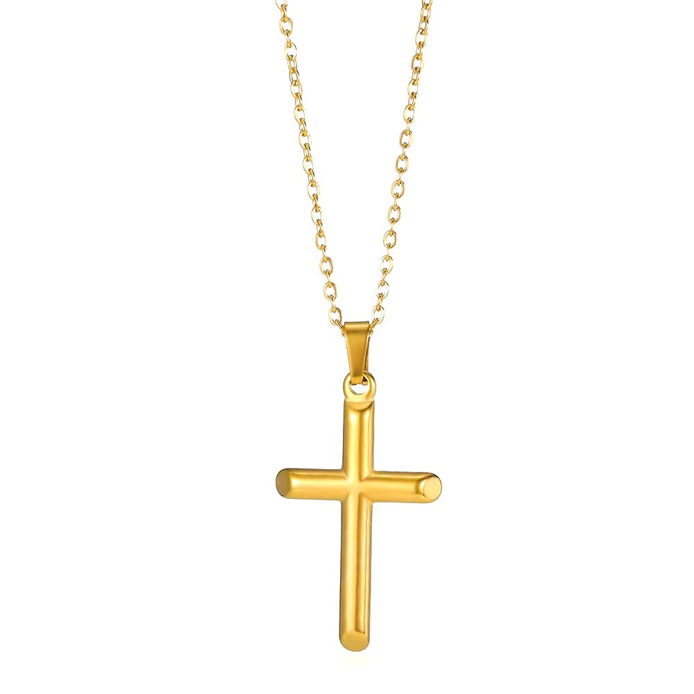 Christian Jesus Cross Necklace for Women Men Stainless Steel Chains Choker Religion Cross Pendants Jewelry Prayer Baptism Gifts