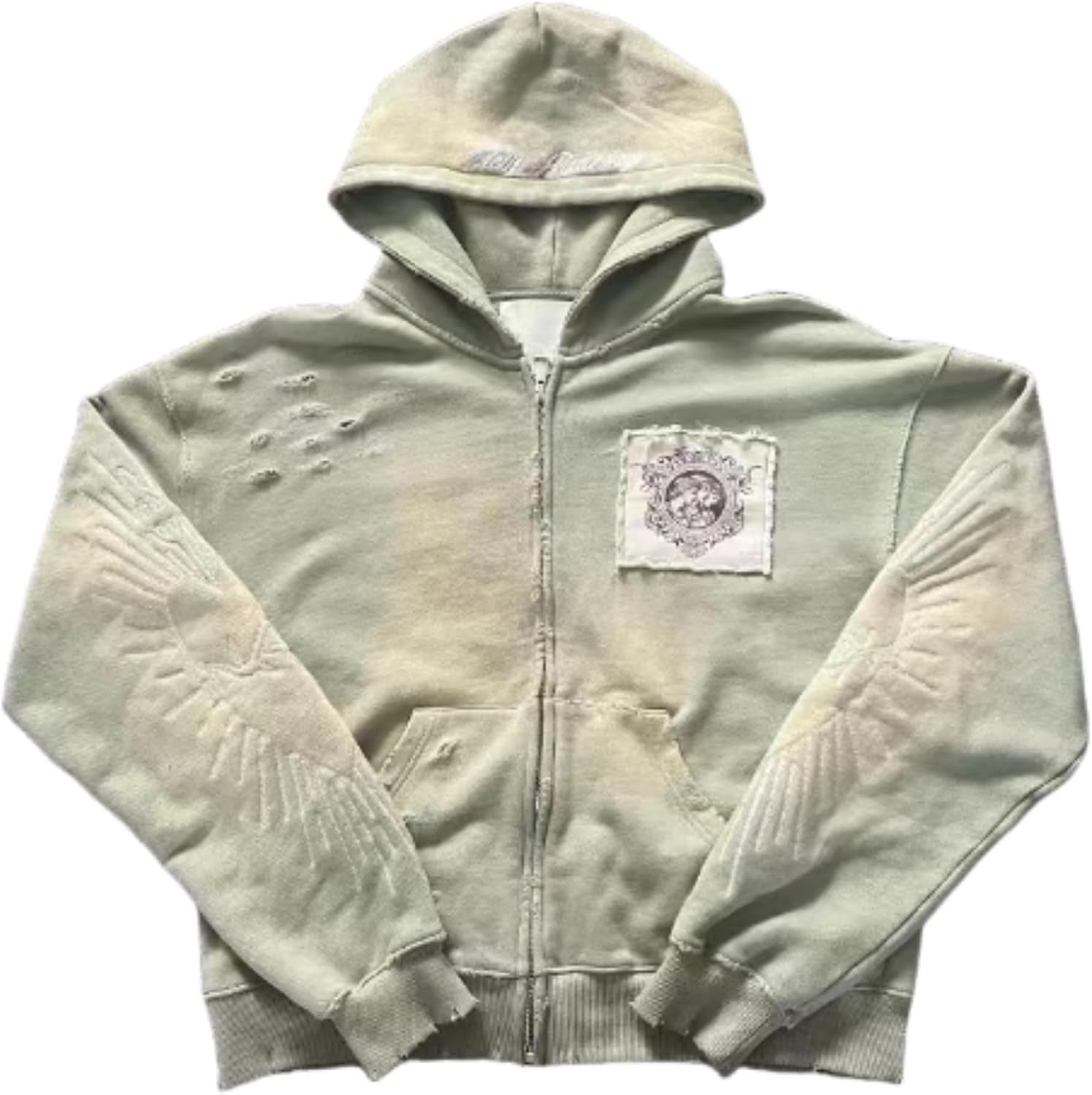 Y2K Grunge Zip up Hoodie Women Men Oversized Emo Goth 2000S Graphic Hoodie Streetwear Jacket Fall Baggy Sweatshirts